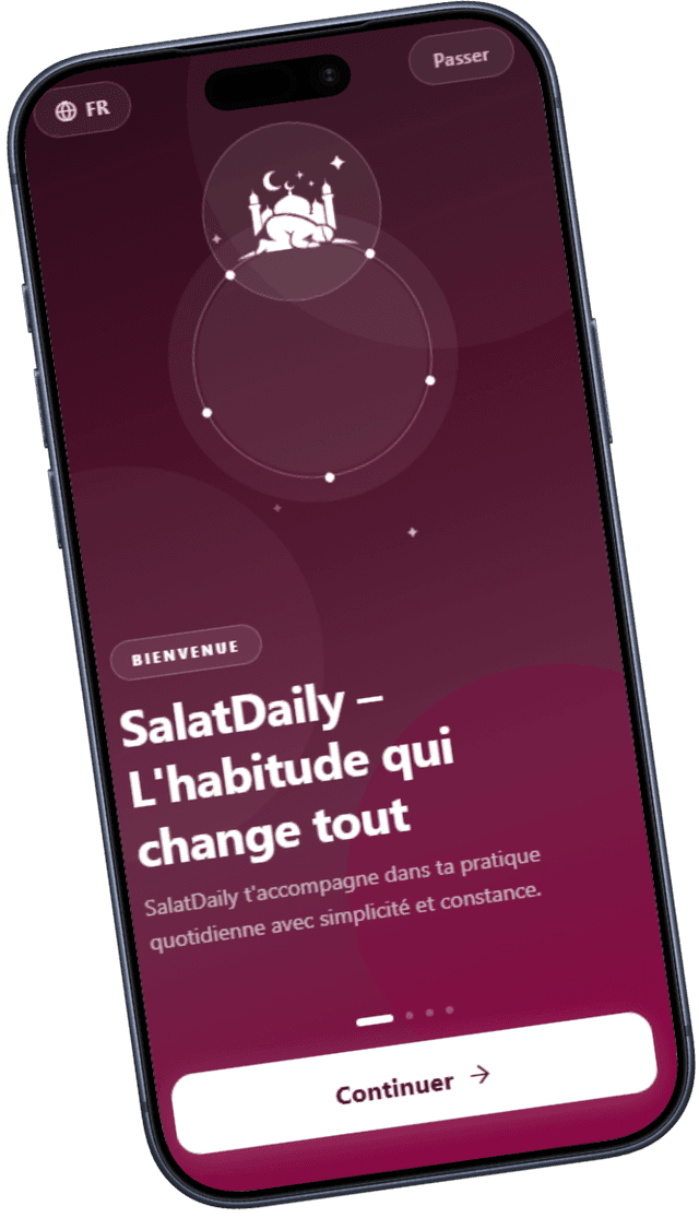 Aperçu de l'application SalatDaily