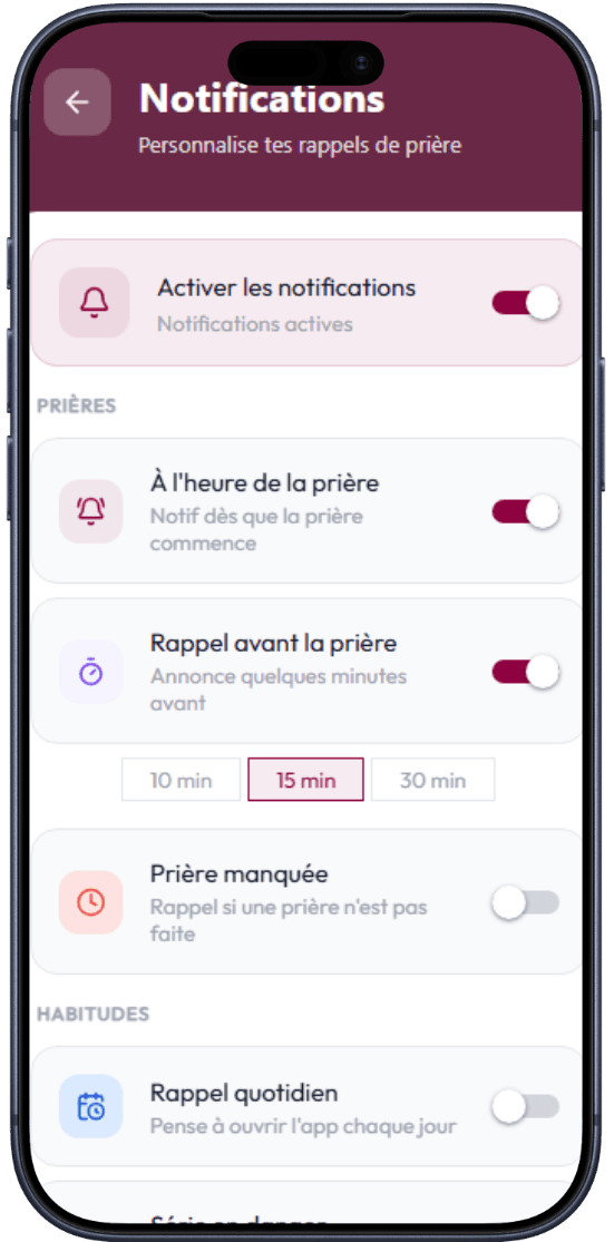 5 minutes avant la prière